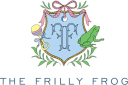 The Frilly Frog logo